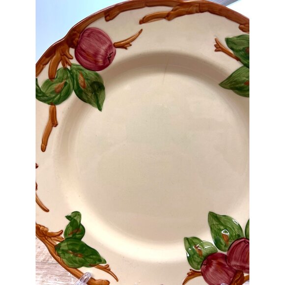 VINTAGE FRANCISCAN APPLE PATTERN PLATE EARTHENWARE CERAMIC HAND PAINTED - Picture 2 of 3